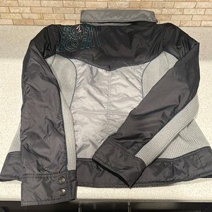 Light and dark gray rubbed and insulated volcom jacket BU
